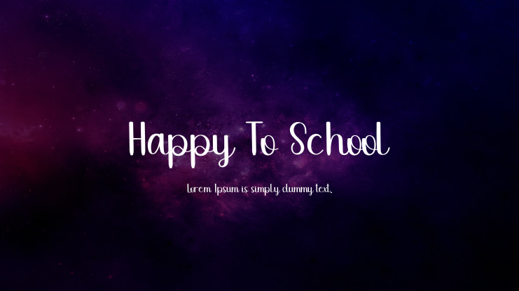 Happy To School Font