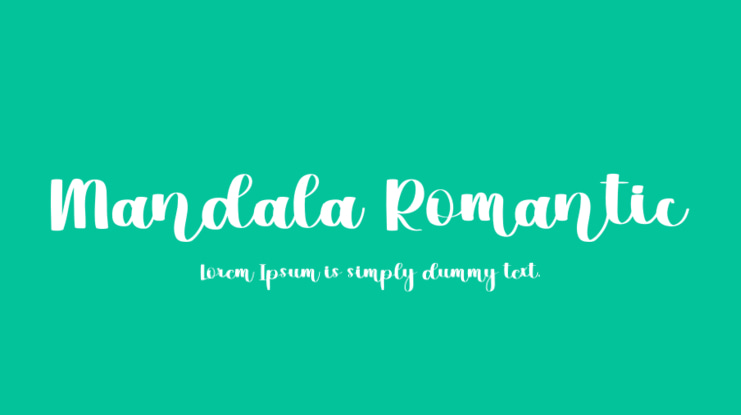 Mandala Romantic Font