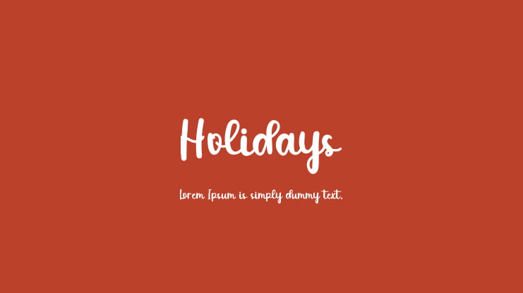 Holidays Font