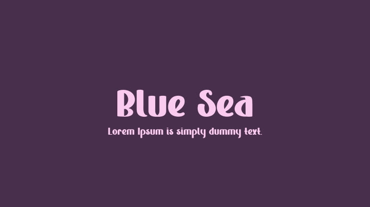 Blue Sea Font