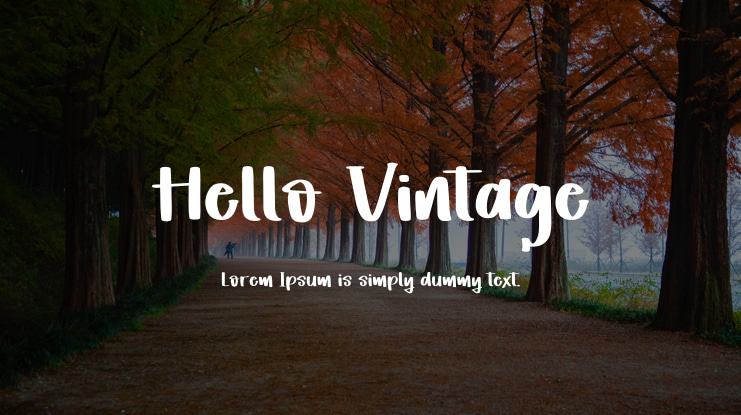 Hello Vintage Font