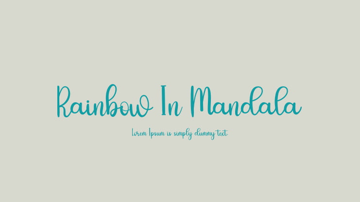 Rainbow In Mandala Font