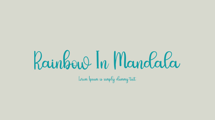 Rainbow In Mandala Font