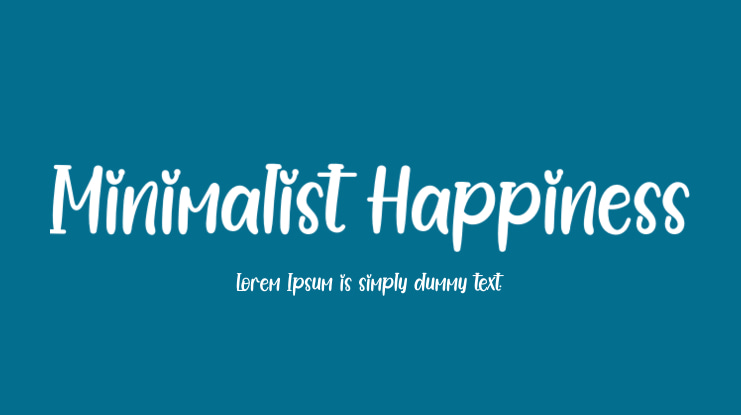 Minimalist Happiness Font