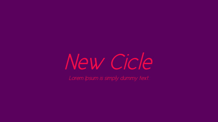 New Cicle Font Family