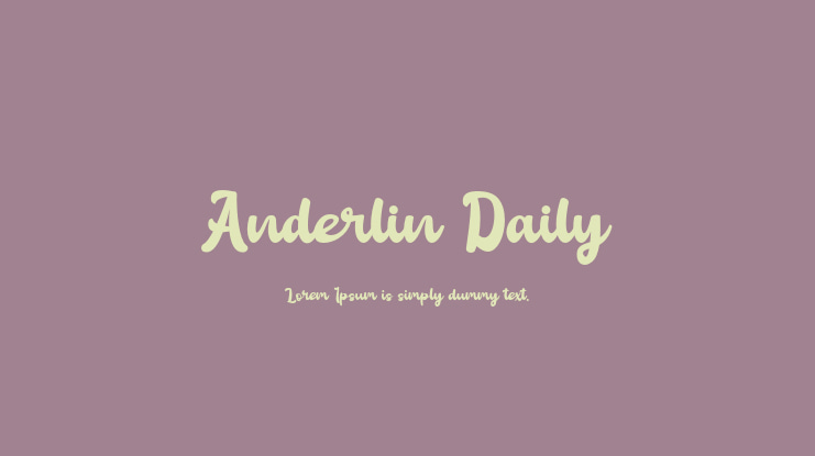 Anderlin Daily Font