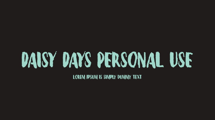 Daisy Days Personal Use Font