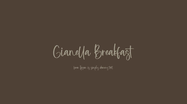 Gianella Breakfast Font