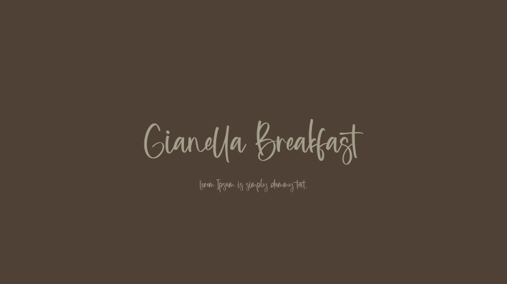 Gianella Breakfast Font