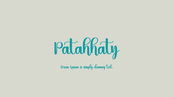 Patahhaty Font