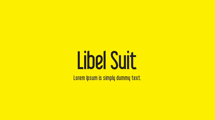 Libel Suit Font Family