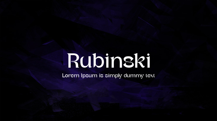 Rubinski Font