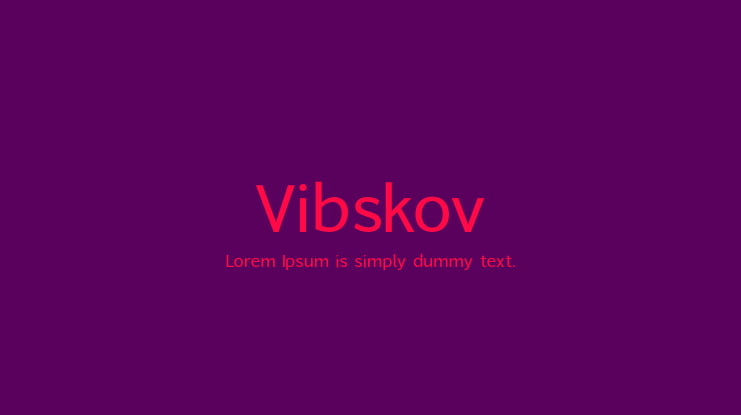 Vibskov Font Family