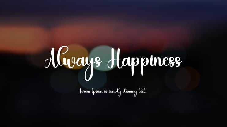 Always Happiness Font