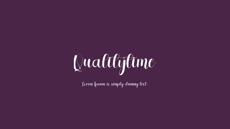 Qualitytime Font