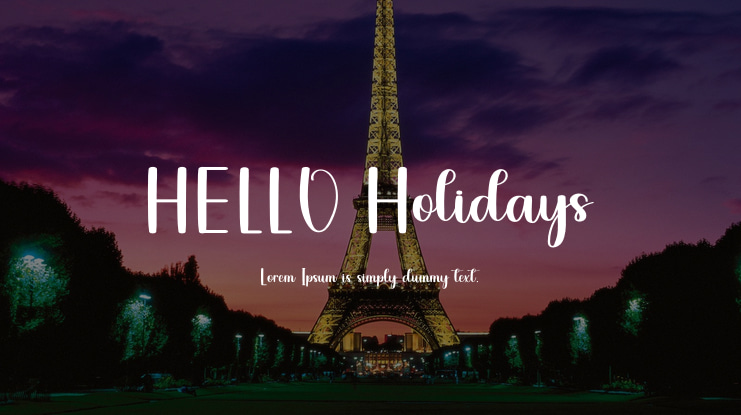 HELLO Holidays Font