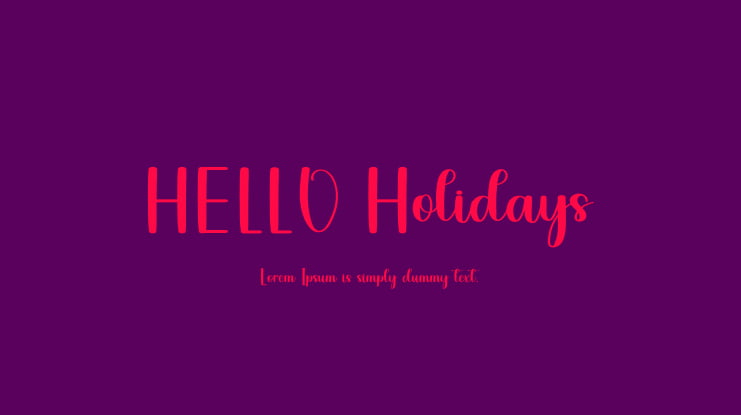 HELLO Holidays Font