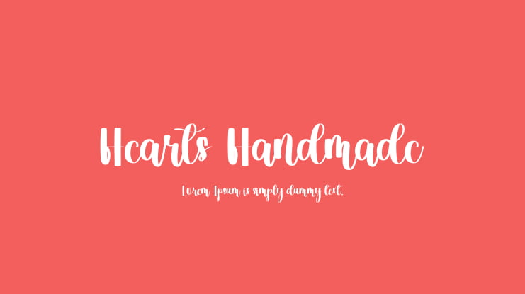 Hearts Handmade Font