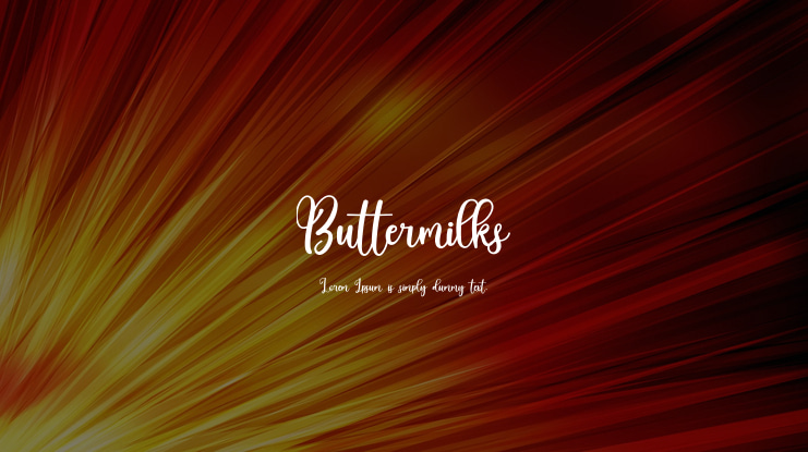 Buttermilks Font