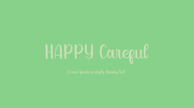 HAPPY Careful Font Family
