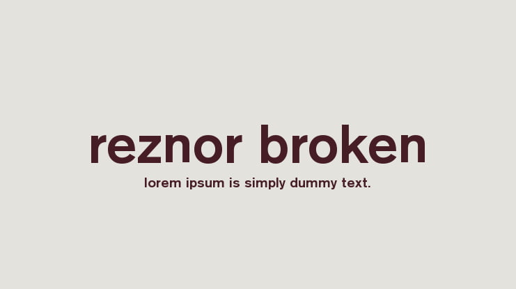Reznor Broken Font