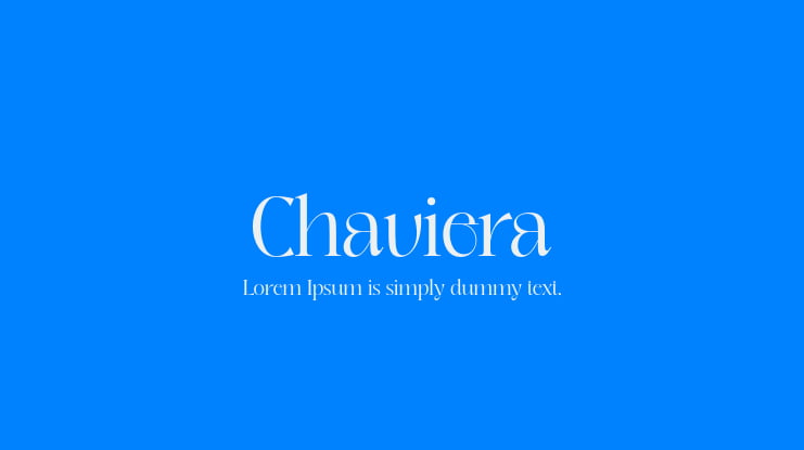 Chaviera Font
