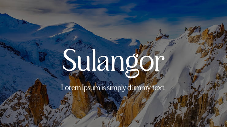 Sulangor Font Family