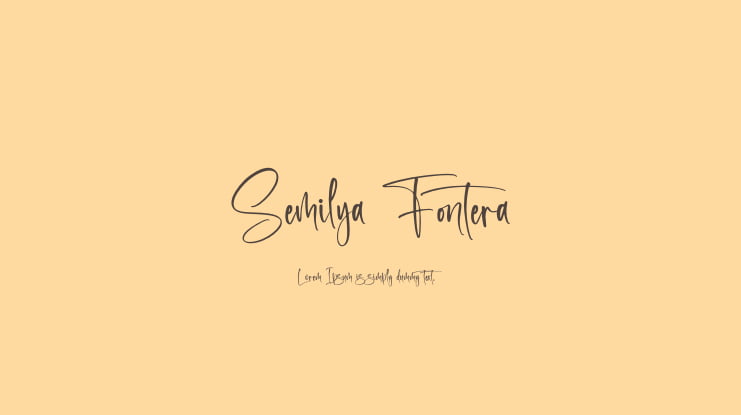 Semilya Fontera Font