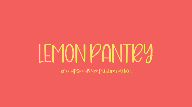 LEMON PANTRY Font
