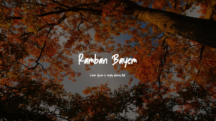 Ramban Bayem Font