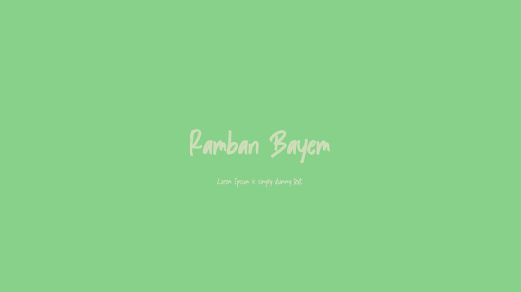 Ramban Bayem Font