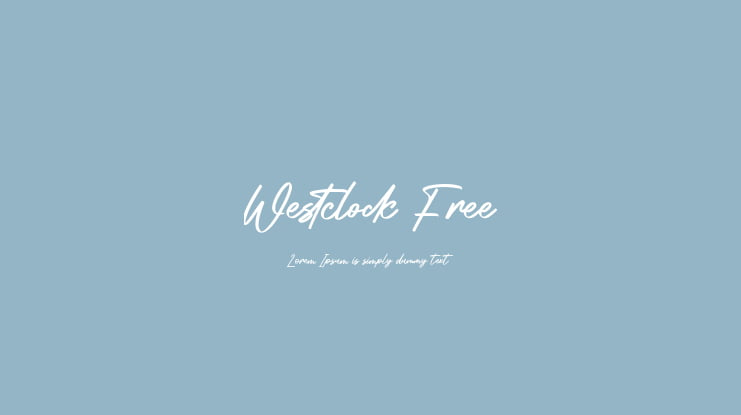 Westclock Free Font