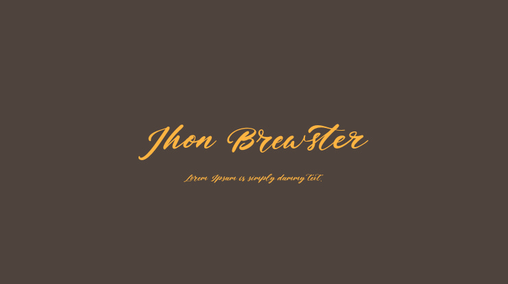 Jhon Brewster Font