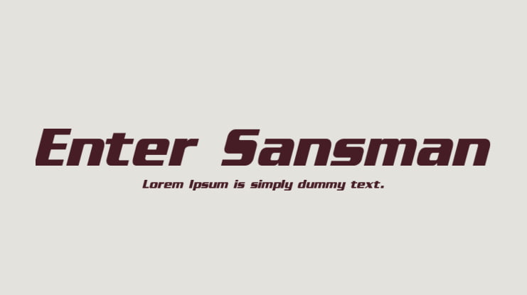 Enter Sansman Font Family