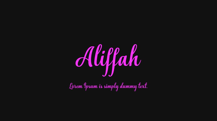 Aliffah Font