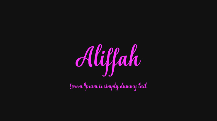 Aliffah Font