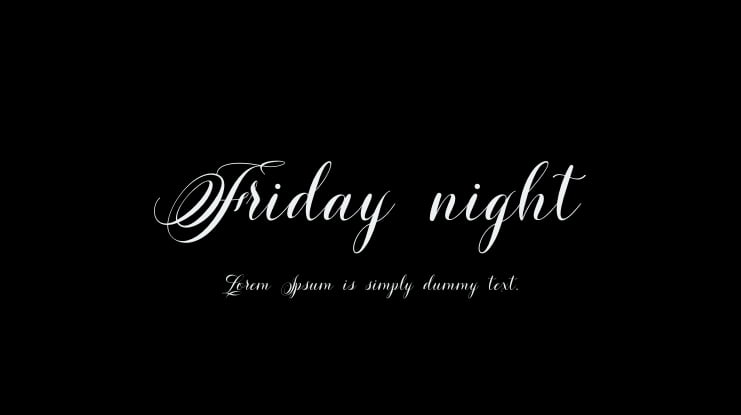 Friday night Font