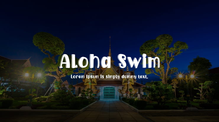 Aloha Swim Font