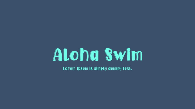 Aloha Swim Font
