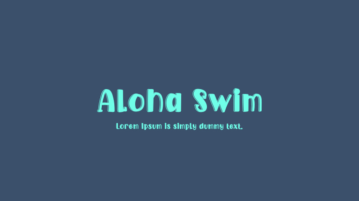 Aloha Swim Font