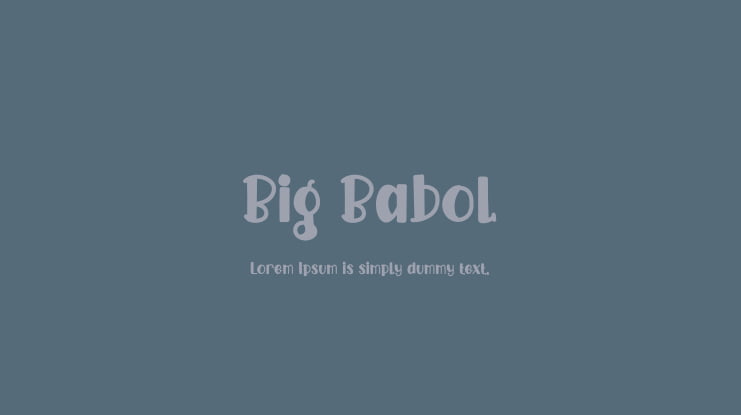 Big Babol Font