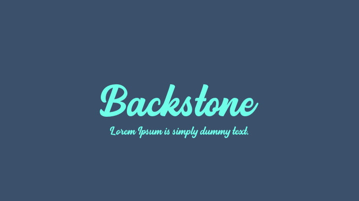 Backstone Font