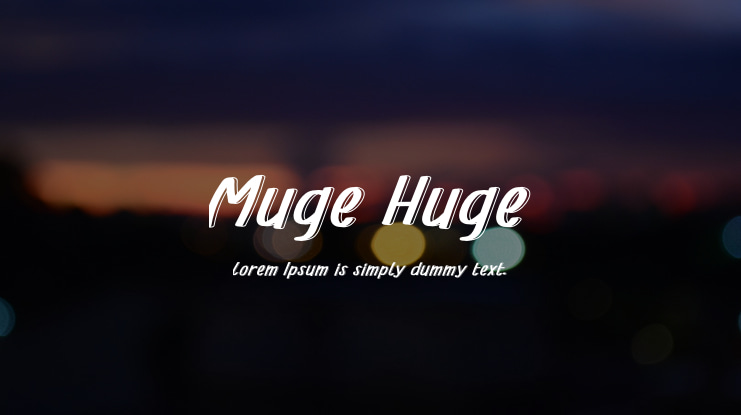 Muge Huge Font