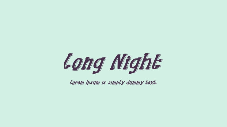 Long Night Font