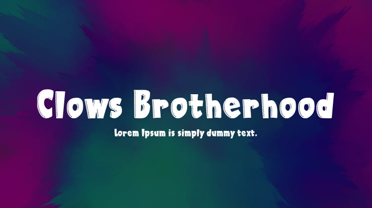 Clows Brotherhood Font
