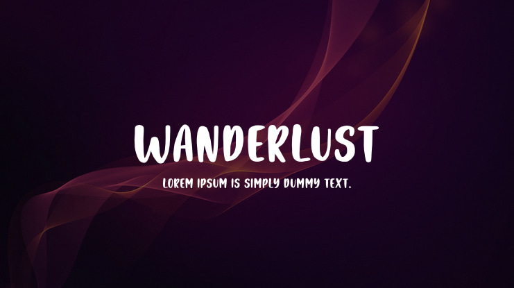 Wanderlust Font