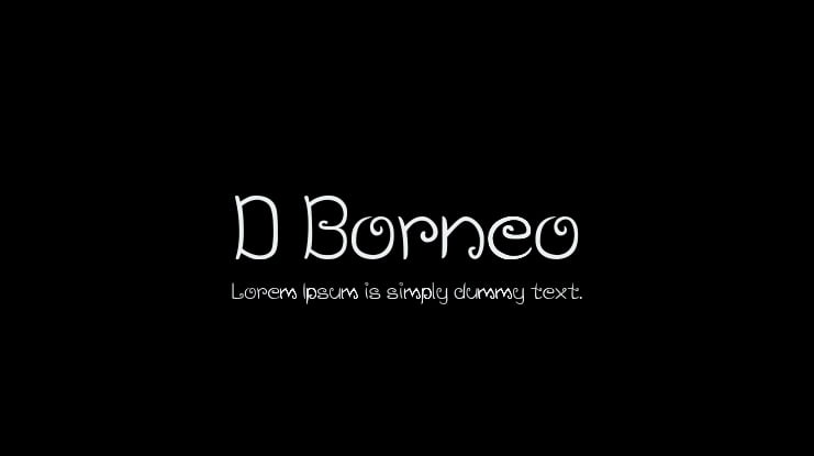 D Borneo Font