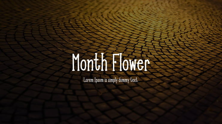 Month Flower Font