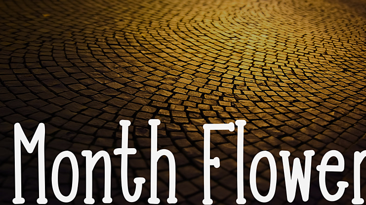 Month Flower Font