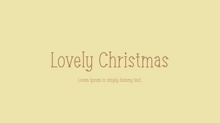 Lovely Christmas Font